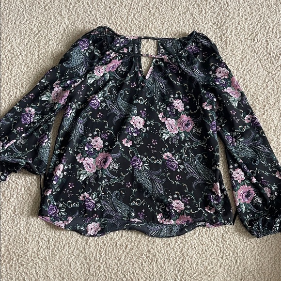 Floral Black Blouse - Picture 1 of 1